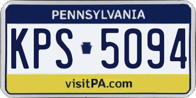 PA license plate KPS5094