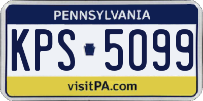 PA license plate KPS5099