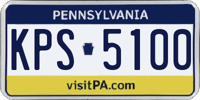PA license plate KPS5100