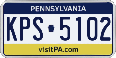 PA license plate KPS5102