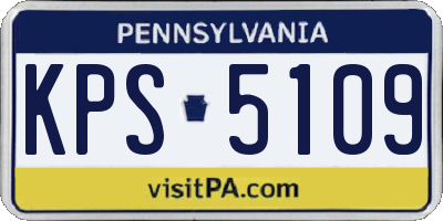 PA license plate KPS5109