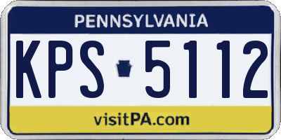 PA license plate KPS5112