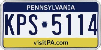 PA license plate KPS5114