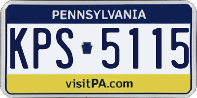 PA license plate KPS5115