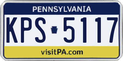 PA license plate KPS5117