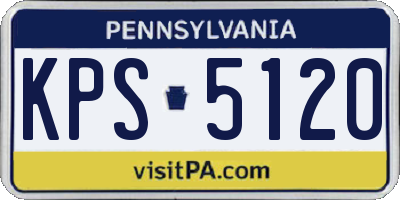 PA license plate KPS5120