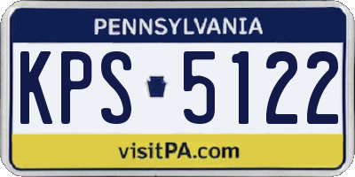 PA license plate KPS5122