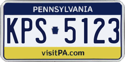 PA license plate KPS5123