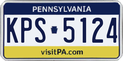 PA license plate KPS5124