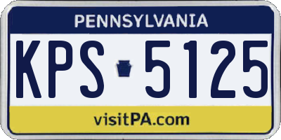 PA license plate KPS5125