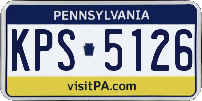 PA license plate KPS5126