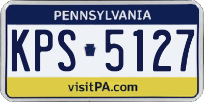 PA license plate KPS5127