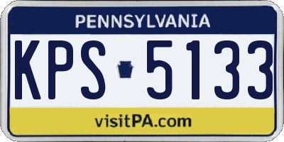 PA license plate KPS5133