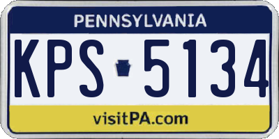 PA license plate KPS5134