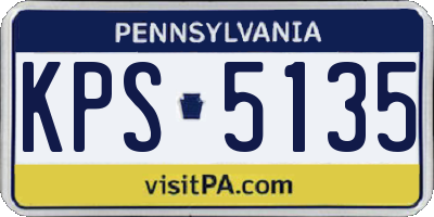 PA license plate KPS5135