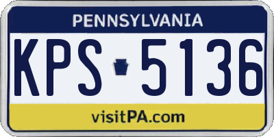 PA license plate KPS5136