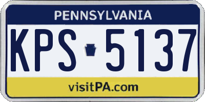 PA license plate KPS5137