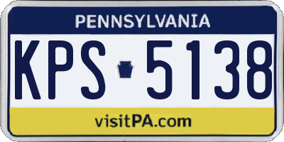 PA license plate KPS5138