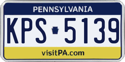PA license plate KPS5139