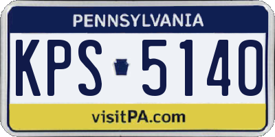 PA license plate KPS5140