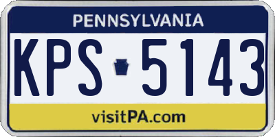 PA license plate KPS5143