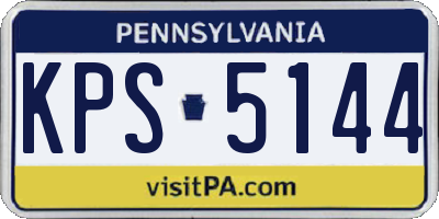 PA license plate KPS5144