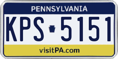 PA license plate KPS5151