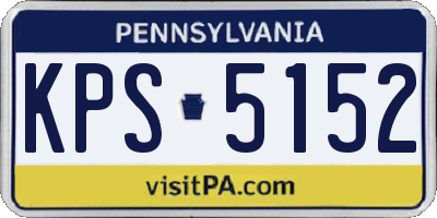 PA license plate KPS5152