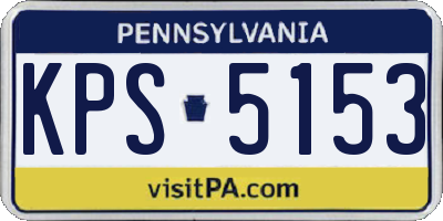 PA license plate KPS5153