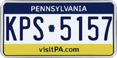 PA license plate KPS5157