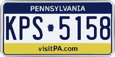 PA license plate KPS5158