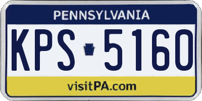 PA license plate KPS5160