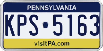 PA license plate KPS5163