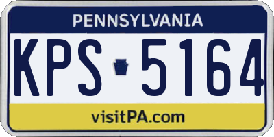 PA license plate KPS5164