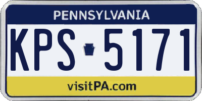 PA license plate KPS5171