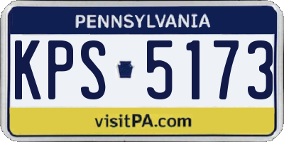 PA license plate KPS5173