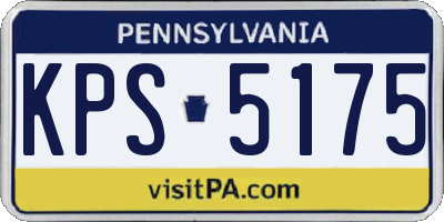 PA license plate KPS5175