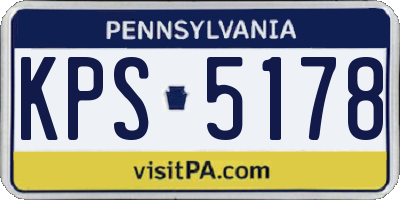 PA license plate KPS5178
