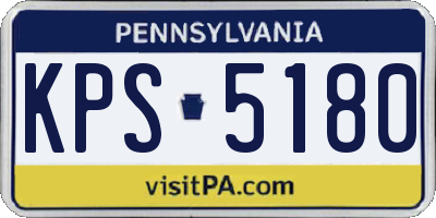 PA license plate KPS5180