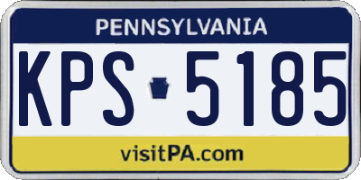 PA license plate KPS5185