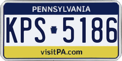 PA license plate KPS5186