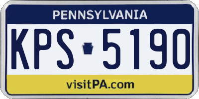 PA license plate KPS5190