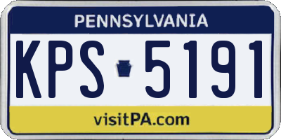 PA license plate KPS5191