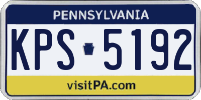 PA license plate KPS5192