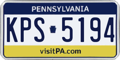 PA license plate KPS5194