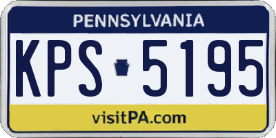 PA license plate KPS5195