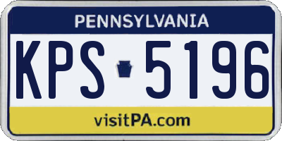 PA license plate KPS5196