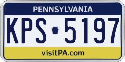 PA license plate KPS5197