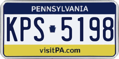 PA license plate KPS5198
