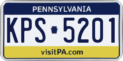 PA license plate KPS5201